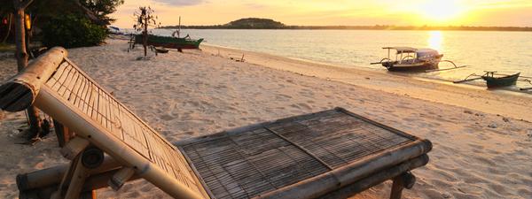 sunset on the beach in Singapore