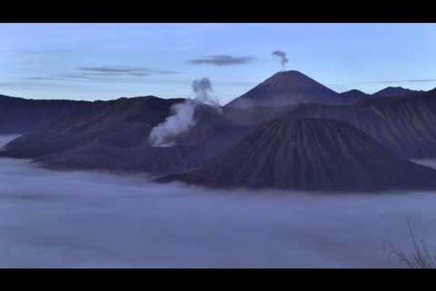 Watch fog lap at the hem of Indonesia’s Mt Bromo in today's time-lapse.