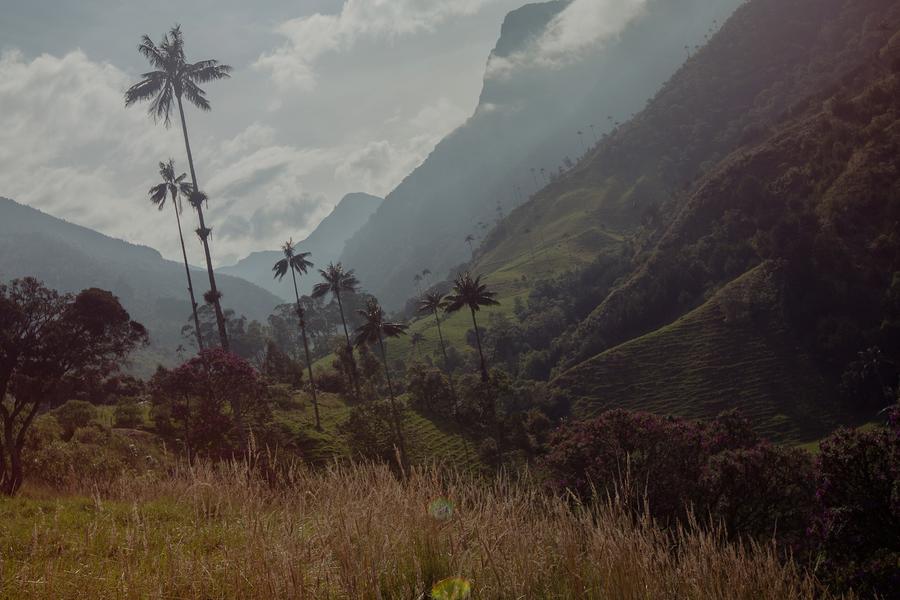 Catch the clouds as they make their way through this valley in Colombia.