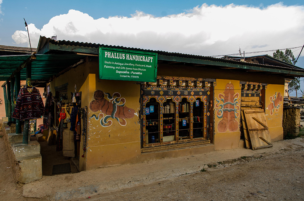 Cartoon phalluses are common sights in Bhutan.