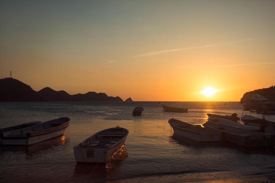 Breathe in the sea breeze on an idyllic Colombian beach. 