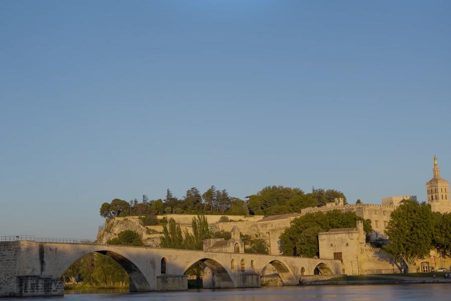 Watch the day pass over one of France’s most historic water crossings.